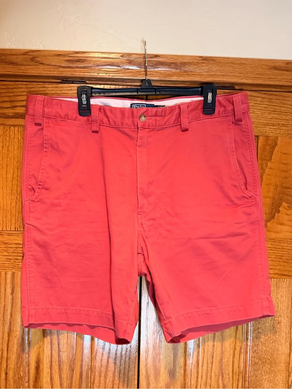 Polo by Ralph Lauren Coral Flat Front Chino Shorts - Men's